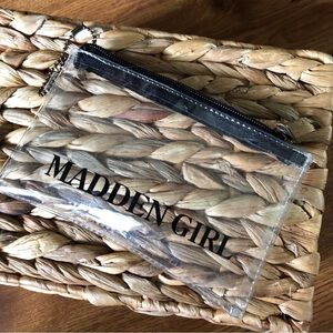 Madden Girl clear cosmetic/ event bag